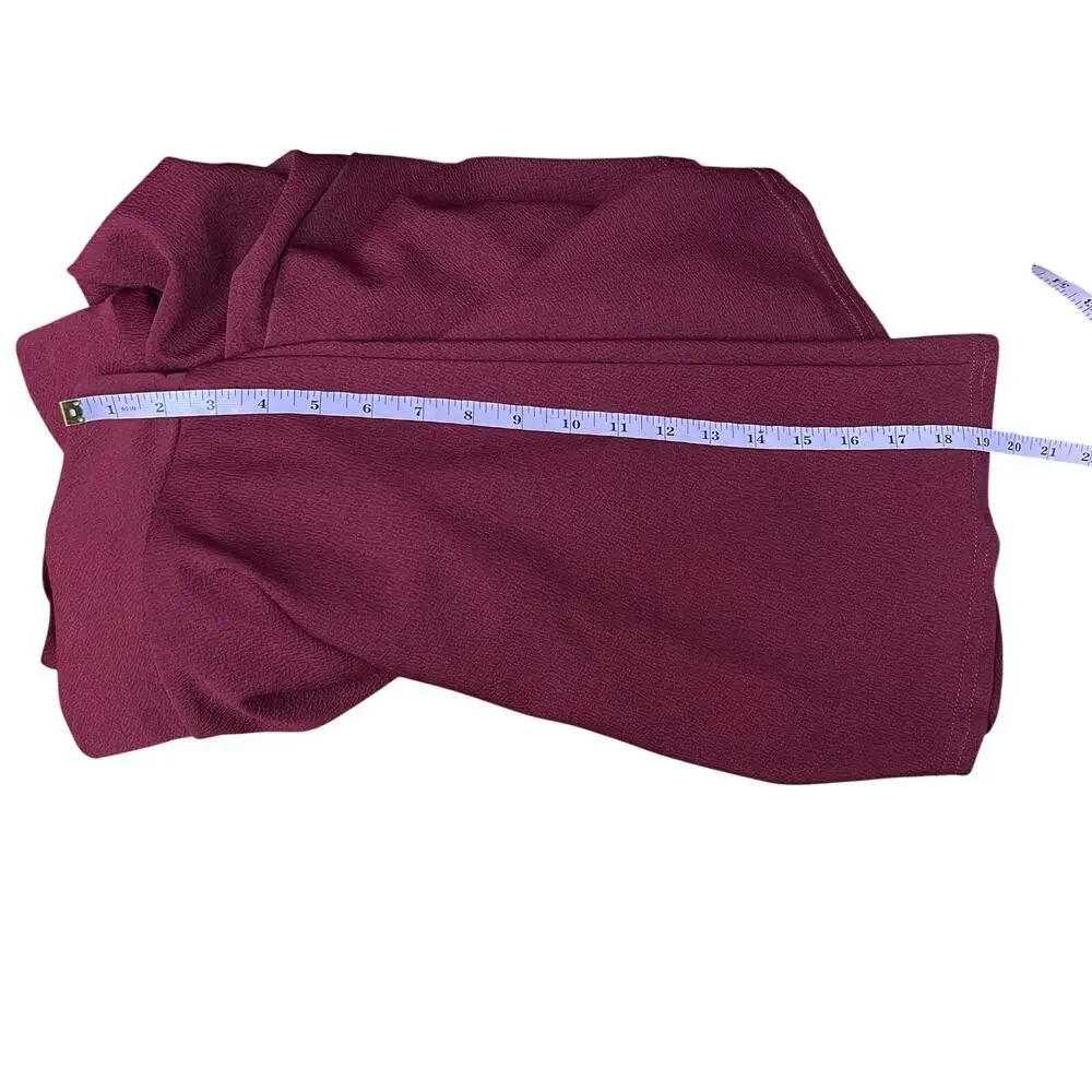 DJT Circle Mini Skirt/Skort Womens 3XL Burgundy Mid Rise Party Event Date Night